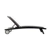 Odette Outdoor Patio Adjustable Chaise Lounge Chair in Eucalyptus Wood and Gray Rope - Furniture City (CA)l