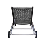 Odette Outdoor Patio Adjustable Chaise Lounge Chair in Eucalyptus Wood and Gray Rope - Furniture City (CA)l