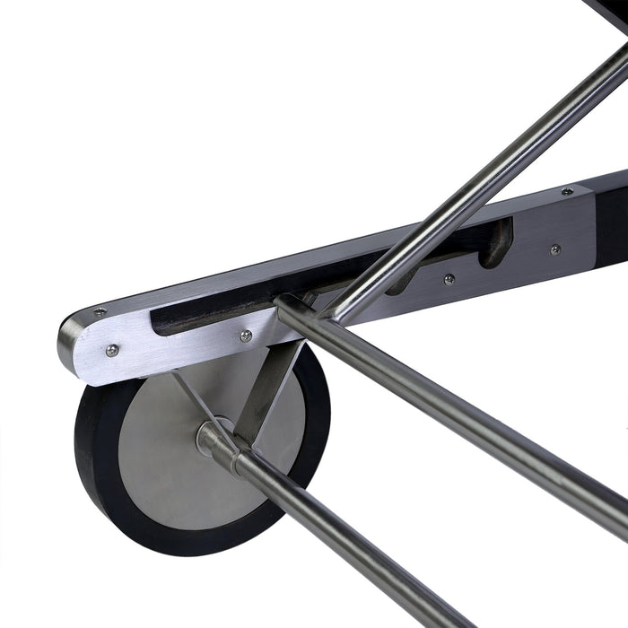 Odette Outdoor Patio Adjustable Chaise Lounge Chair in Eucalyptus Wood and Gray Rope