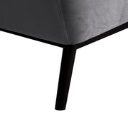Oliver Gray Velvet Modern Accent Chair with Wood Legs - Furniture City (CA)l