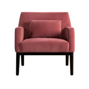 Oliver Pink Velvet Modern Accent Chair with Wood Legs - Furniture City (CA)l