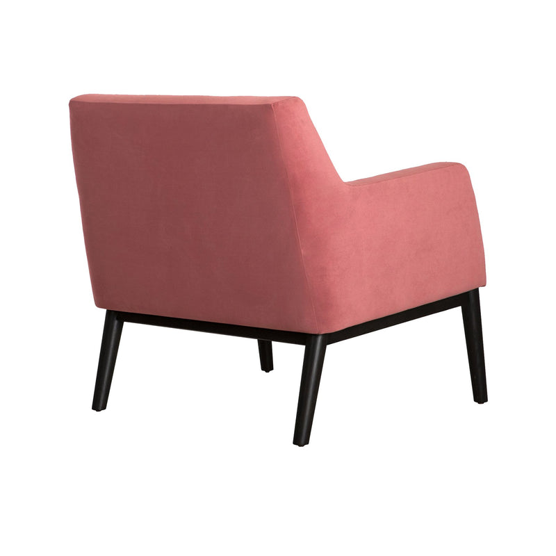 Oliver Pink Velvet Modern Accent Chair with Wood Legs - Furniture City (CA)l