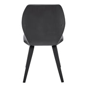Ontario Gray Faux Leather and Black Wood Dining Chairs - Set of 2 - Furniture City (CA)l