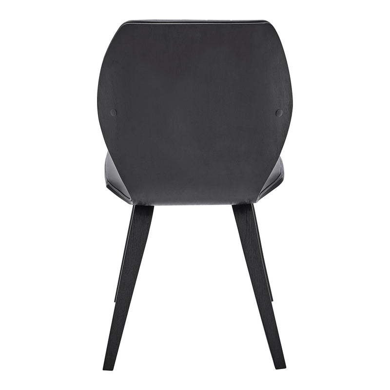 Ontario Gray Faux Leather and Black Wood Dining Chairs - Set of 2 - Furniture City (CA)l