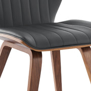 Ontario Gray Faux Leather and Walnut Wood Dining Chairs - Set of 2 - Furniture City (CA)l