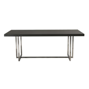 Opal Contemporary Dining Table in Brushed Stainless Steel Finish with Gray Top - Furniture City (CA)l
