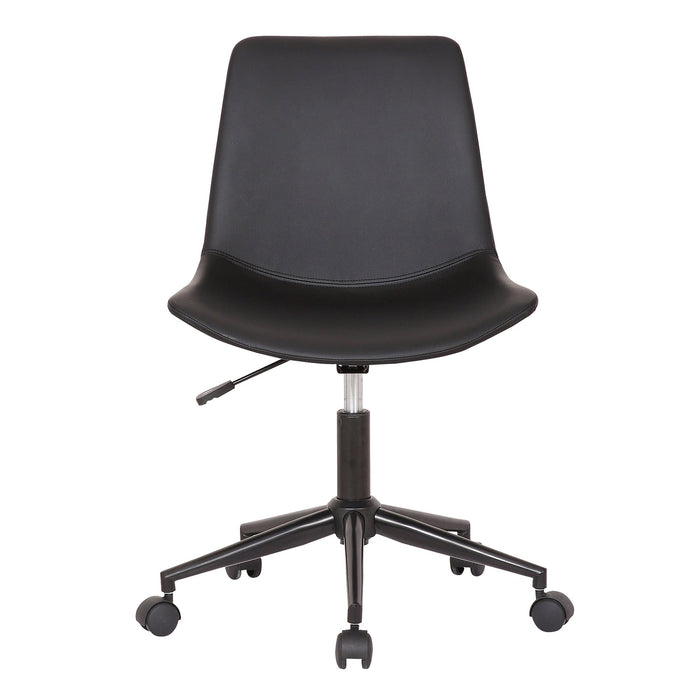 Optima Adjustable Black Faux Leather Task Chair