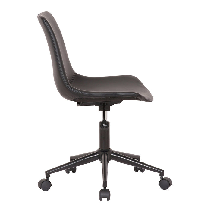 Optima Adjustable Black Faux Leather Task Chair