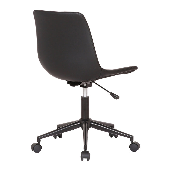 Optima Adjustable Black Faux Leather Task Chair