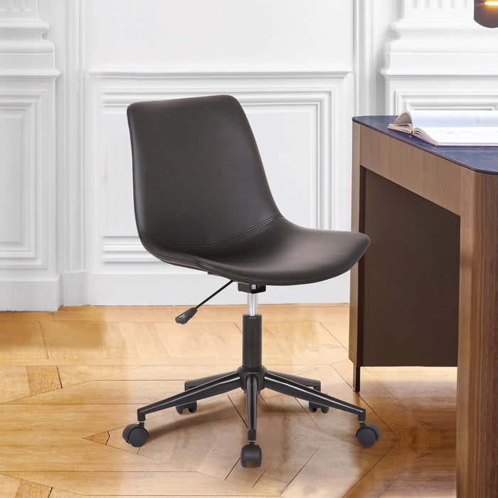 Optima Adjustable Black Faux Leather Task Chair