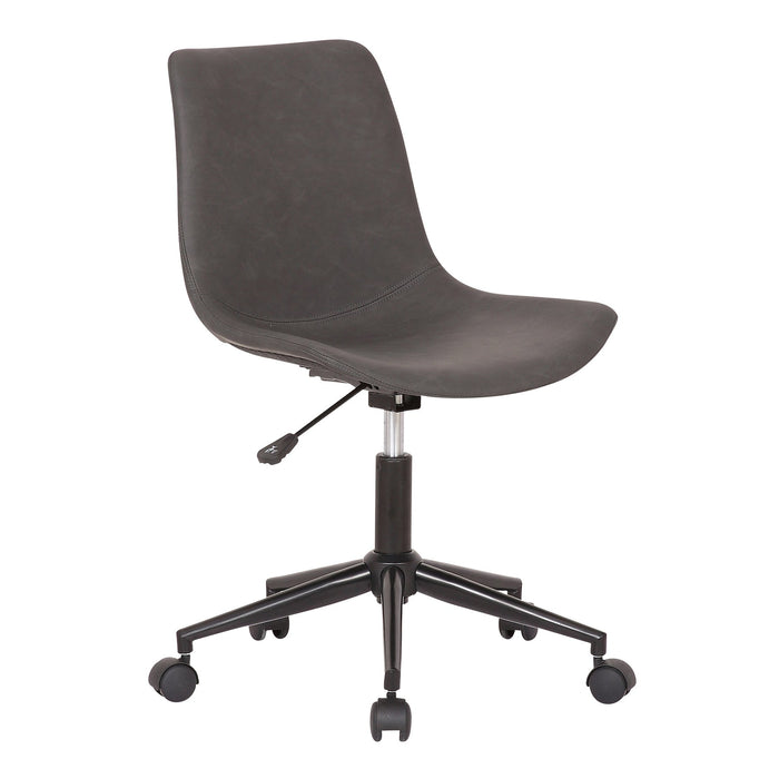 Optima Adjustable Gray Faux Leather Task Chair