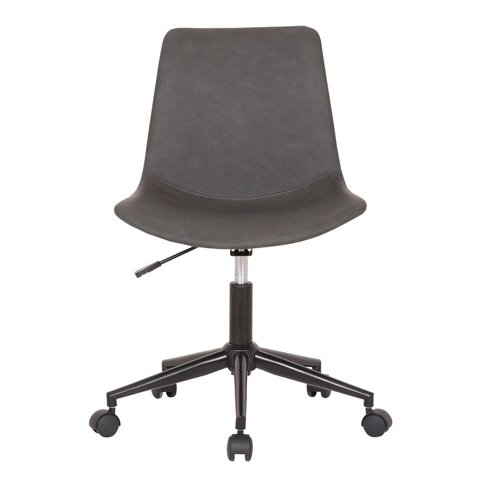 Optima Adjustable Gray Faux Leather Task Chair