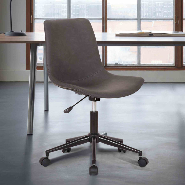 Optima Adjustable Gray Faux Leather Task Chair