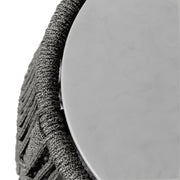 Opus Indoor Outdoor Garden Stool End Table in Charcoal Rope and Gray Superstone - Furniture City (CA)l