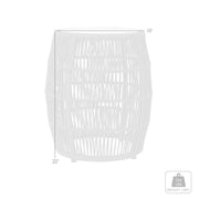 Opus Indoor Outdoor Garden Stool End Table in Charcoal Rope and Gray Superstone - Furniture City (CA)l
