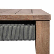 Orbit Square Outdoor Patio Coffee Table in Weathered Eucalyptus Wood - Furniture City (CA)l