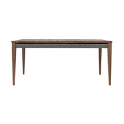 Orbit Outdoor Patio Dining Table in Weathered Eucalyptus Wood - Furniture City (CA)l