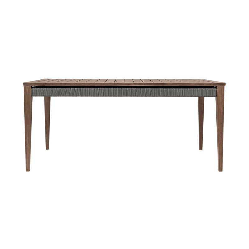 Orbit Outdoor Patio Dining Table in Weathered Eucalyptus Wood - Furniture City (CA)l