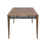 Orbit Outdoor Patio Dining Table in Weathered Eucalyptus Wood - Furniture City (CA)l