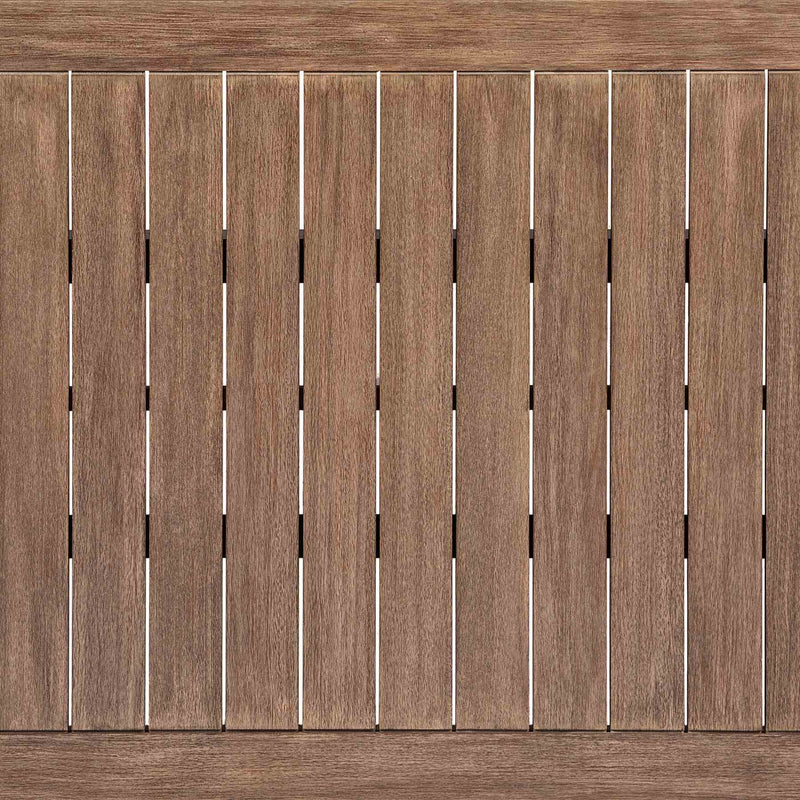 Orbit Outdoor Patio Dining Table in Weathered Eucalyptus Wood - Furniture City (CA)l