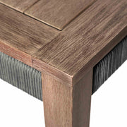 Orbit Outdoor Patio Dining Table in Weathered Eucalyptus Wood - Furniture City (CA)l