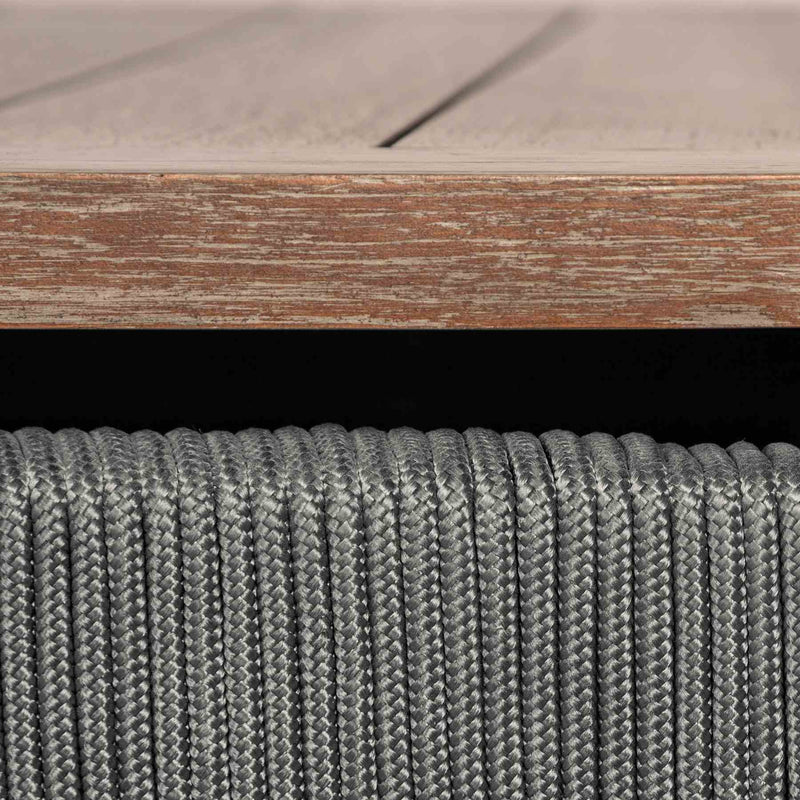 Orbit Outdoor Patio Dining Table in Weathered Eucalyptus Wood - Furniture City (CA)l