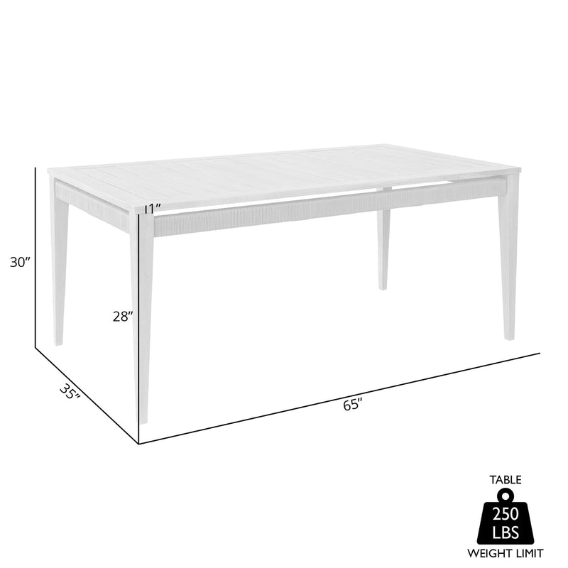 Orbit Outdoor Patio Dining Table in Weathered Eucalyptus Wood - Furniture City (CA)l