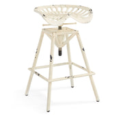 Osbourne Adjustable Industrial Metal Barstool in Antique White finish - Furniture City (CA)l