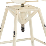 Osbourne Adjustable Industrial Metal Barstool in Antique White finish - Furniture City (CA)l