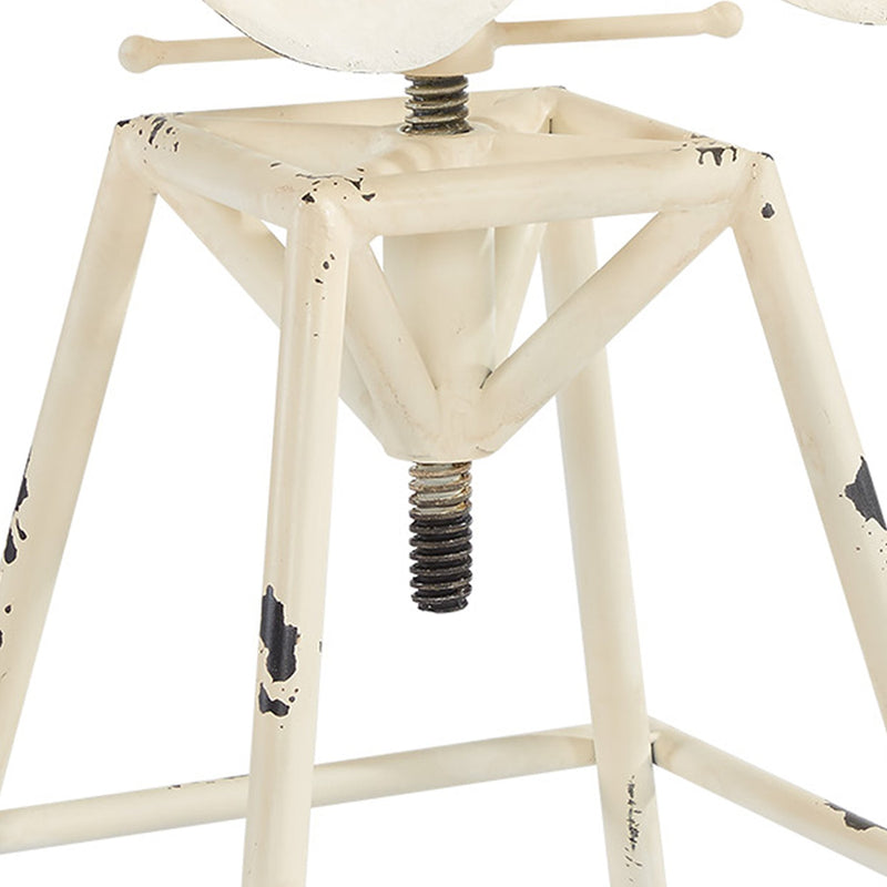 Osbourne Adjustable Industrial Metal Barstool in Antique White finish - Furniture City (CA)l