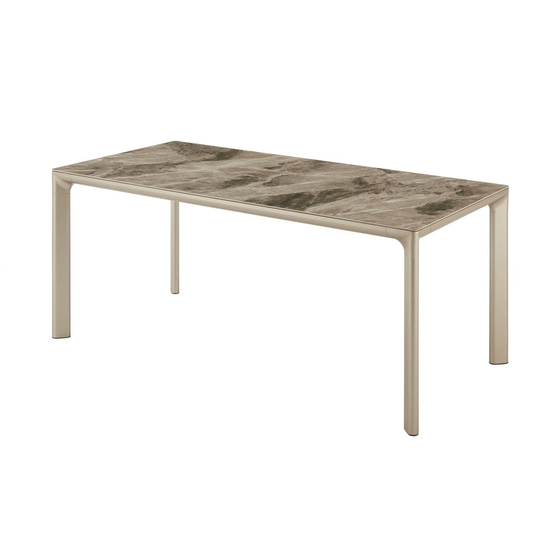 Otello Ceramic and Metal Rectangular Dining Room Table - Furniture City (CA)l
