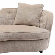 Palisade Transitional Sofa in Sand Fabric with Brown Legs - Furniture City (CA)l