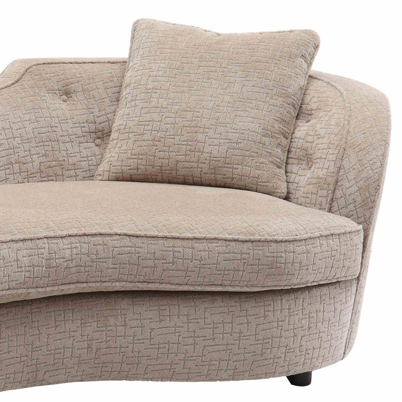Palisade Transitional Sofa in Sand Fabric with Brown Legs - Furniture City (CA)l