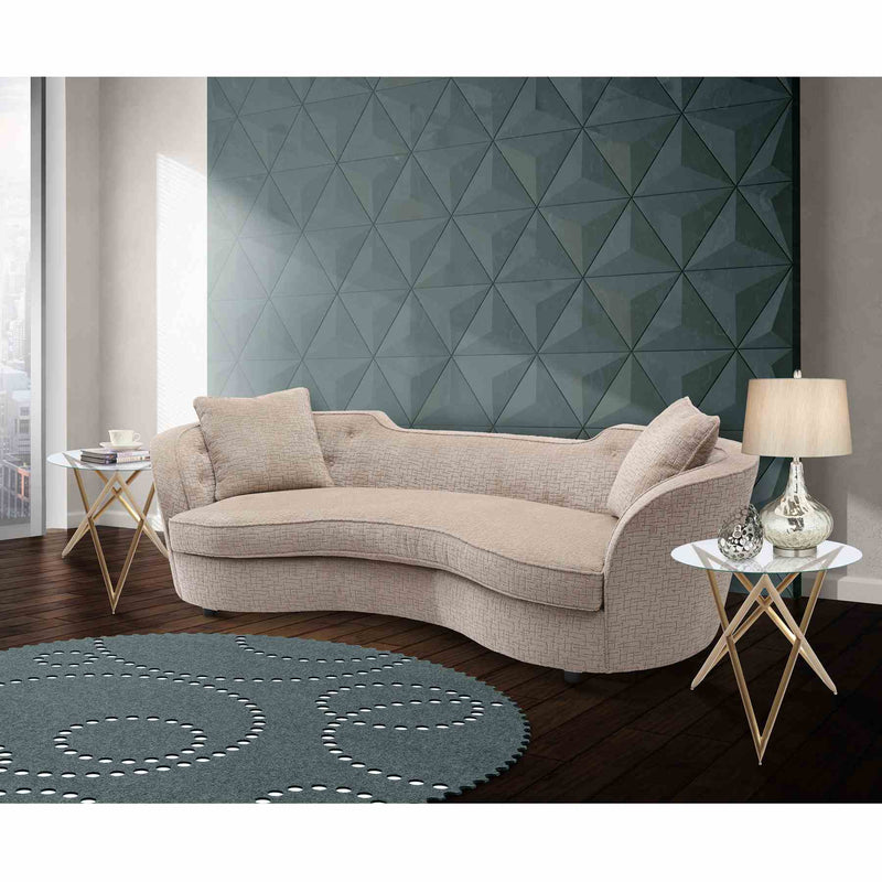 Palisade Transitional Sofa in Sand Fabric with Brown Legs - Furniture City (CA)l