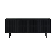 Pasadena 4 Door Wood Buffet Cabinet with Black Oak Finish - Furniture City (CA)l