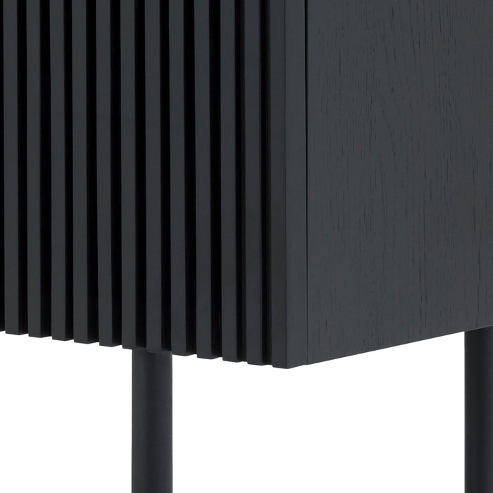 Pasadena 4 Door Wood Buffet Cabinet with Black Oak Finish