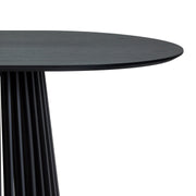 Pasadena 79" Wood Oval Dining Table in Black Oak Finish - Furniture City (CA)l