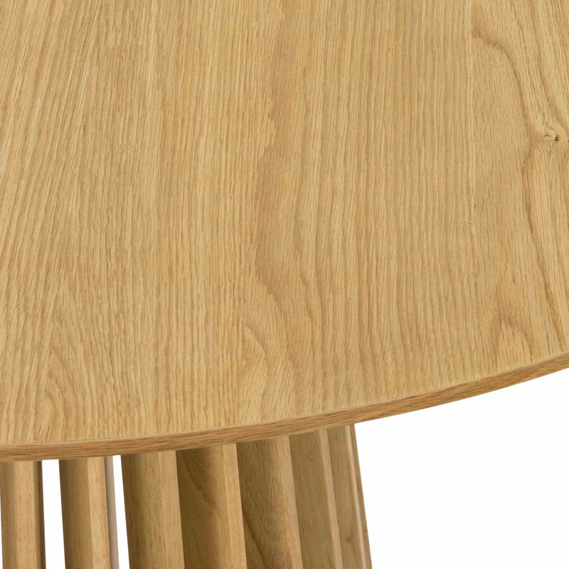 Pasadena 79" Wood Oval Dining Table in Natural Oak Finish - Furniture City (CA)l