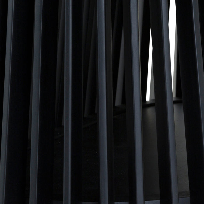 Pasadena 79" Wood Oval Dining Table with Walnut Finish and Black Base