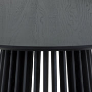 Pasadena 47" Wood Round Dining Table in Black Oak Finish - Furniture City (CA)l