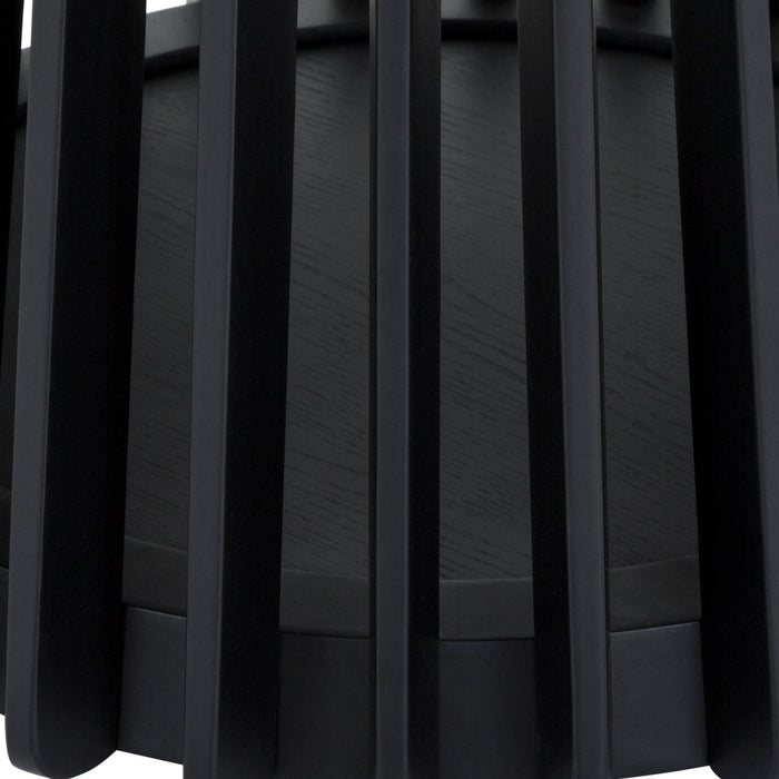 Pasadena 47" Wood Round Dining Table in Black Oak Finish