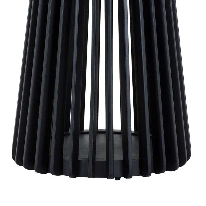 Pasadena 47" Wood Round Dining Table in Black Oak Finish