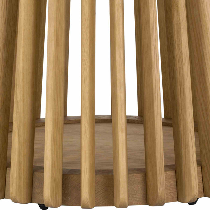 Pasadena 47" Wood Round Dining Table in Natural Oak Finish