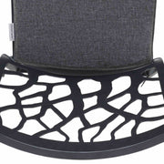 Portals Outdoor Patio Aluminum Barstool in Black with Natural Teak Wood Accent and Cushions - Furniture City (CA)l