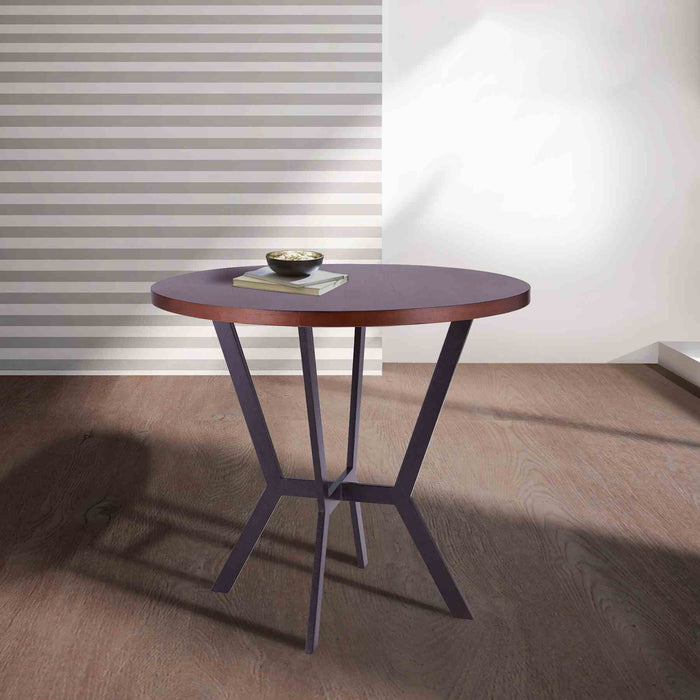 Pike Contemporary Bar Table in Auburn Bay Finish and Sedona Wood Top