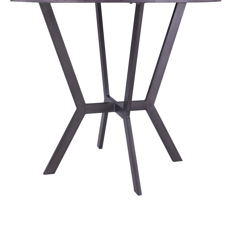 Pike Contemporary Bar Table in Mineral Finish and Gray Walnut Top - Furniture City (CA)l