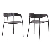 Perry Wood and Metal Modern Dining Room Chairs Set of 2 - Furniture City (CA)l