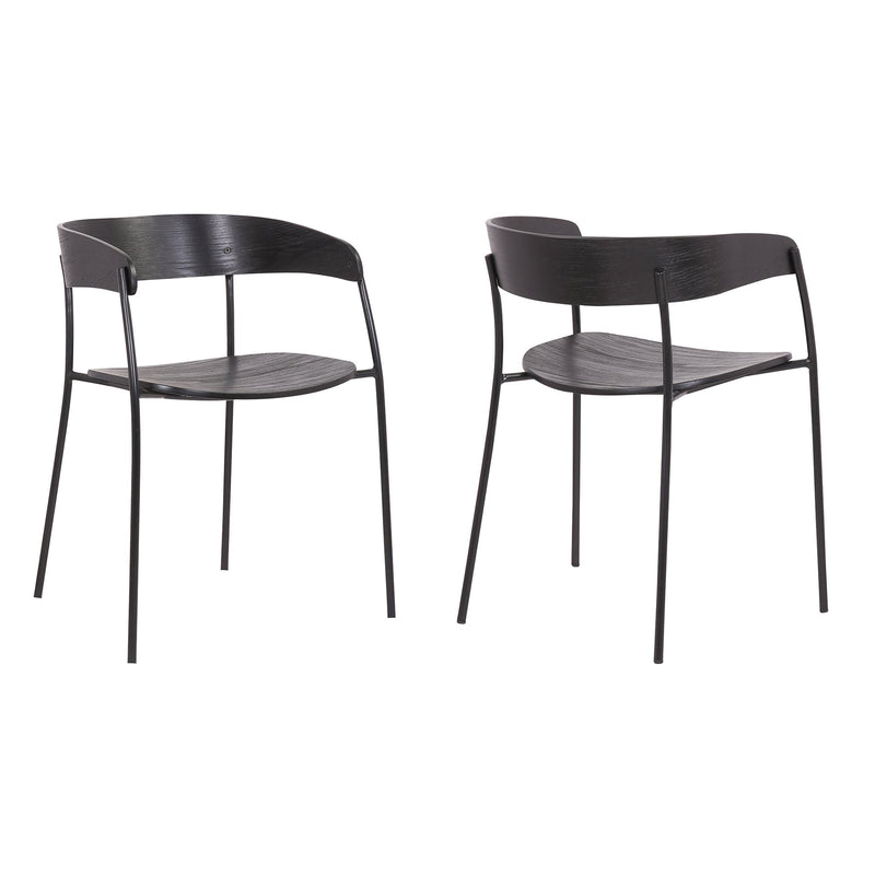 Perry Wood and Metal Modern Dining Room Chairs Set of 2 - Furniture City (CA)l