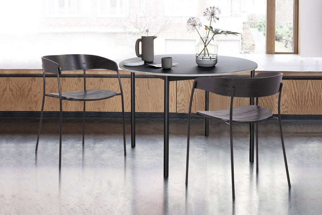 Perry Wood and Metal Modern Dining Room Chairs Set of 2