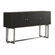 Prague Contemporary Buffet in Brushed Stainless Steel Finish and Gray Wood - Furniture City (CA)l